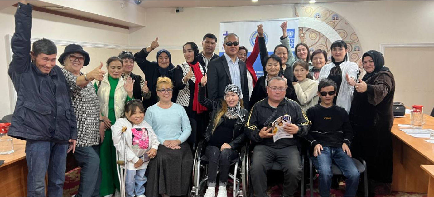 Representatives of organizations of persons with disabilities met to promote the ratification of the Optional Protocol to the UN Convention on the Rights of  Persons with Disabilities. Osh city, Kyrgyz Republic.